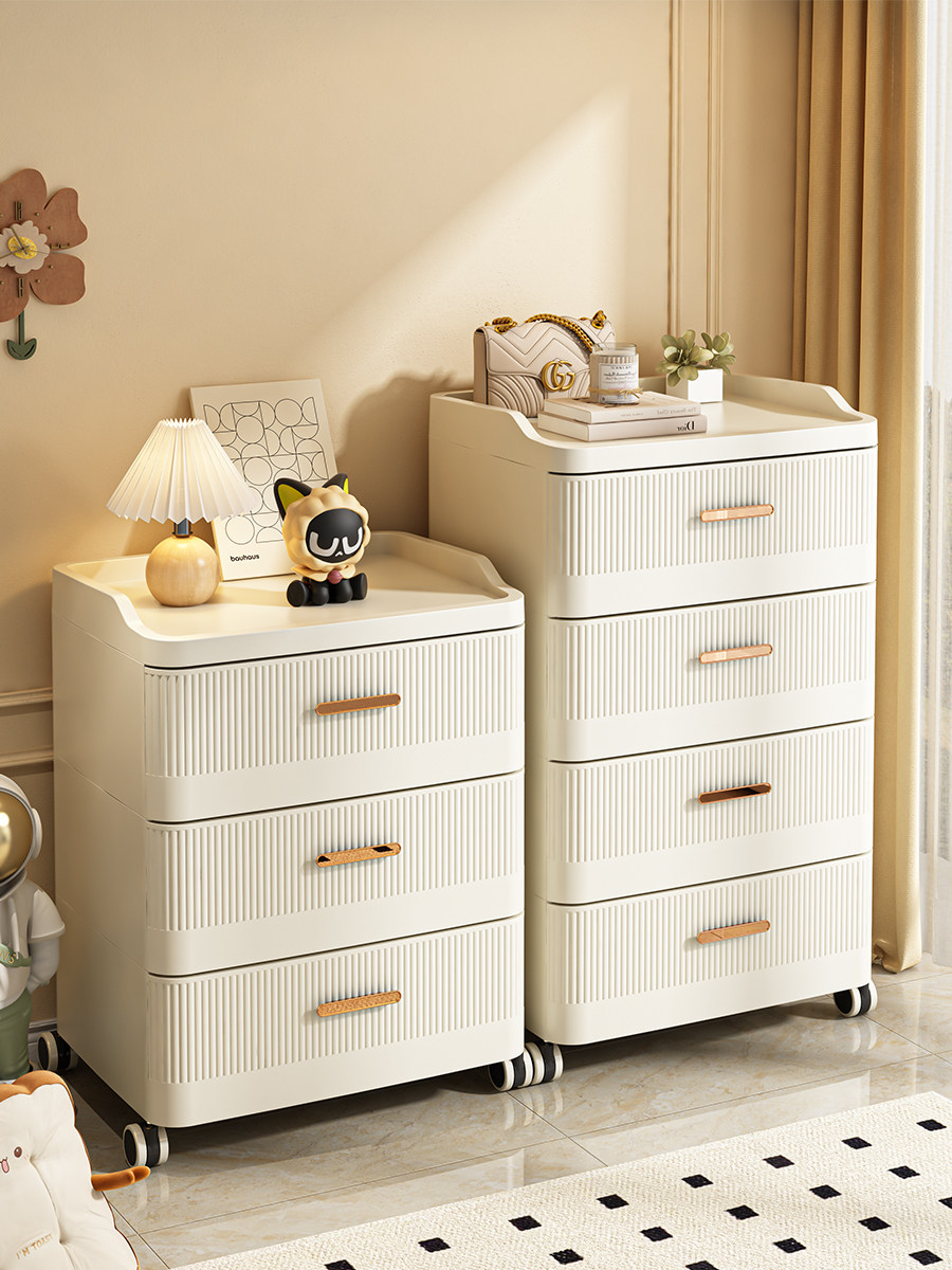 Installation-Free Drawer-Type Storage Cabinet, Home Living Room Storage Cabinet, Simple Modern Bedroom Bedside Table, Toy Storage Cabinet