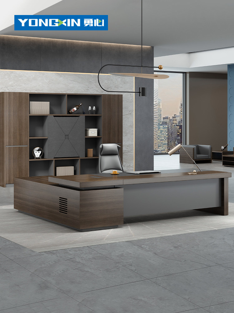 Office desk Boss desk Simple modern large desk President desk Manager desk Supervisor desk Single office desk and chair combination