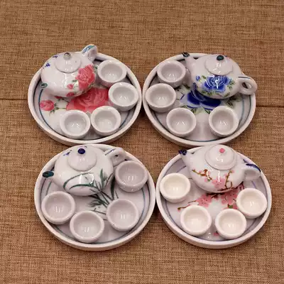 Miniature mini pocket Kung Fu children's tea set set Ceramic home small ornaments Tea pet model Children's toys