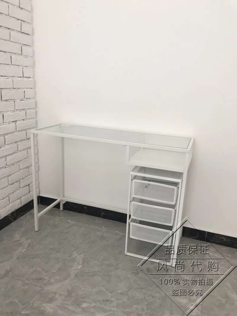 IKEA trong nước mua Wittso bàn máy tính xách tay đơn giản bàn kính máy tính bàn trang điểm bàn trang điểm - Bàn bàn ghế máy tính
