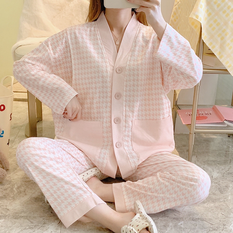 Lunar Subsuit Summer Thin postpartum Pure cotton May 4 Lactation 3 hospitalizations 6 Pregnant Women Sleeping women in the spring and autumn season