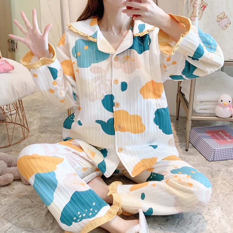 Moon Subsuit Fall October Pure Cotton Spring Autumn And Postpartum Breastfeeding Air Cotton Clouds Flower 11 Pregnant Women Sleep winter