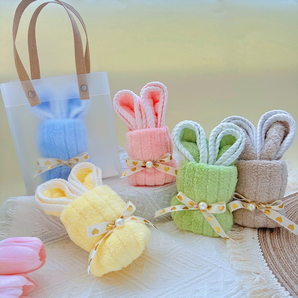 Cute Design Souvenir, Little Rabbit Towel, Birthday Gift, Wedding Return Gift, Creative Small Gift for Kindergarten Opening