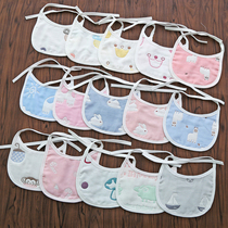 Class A pure cotton gauze newborn baby infant child small surrounding mouth circumference pocket spat towel rice pocket anti-spitting milk autumn and winter