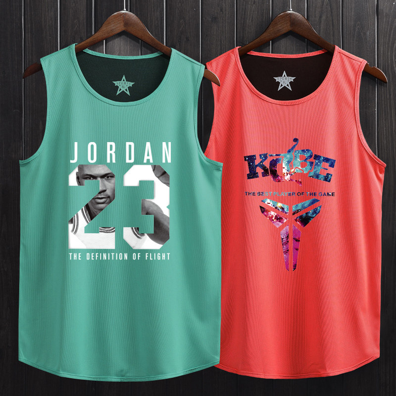 American loose sports vest men's jersey custom trend casual running breathless sleeveless training t-shirt