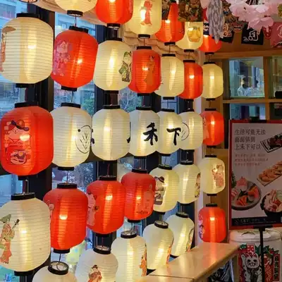 Japanese shop lantern decoration cherry blossom cartoon handmade silk Japanese homemade advertising custom izakaya lampshade diy