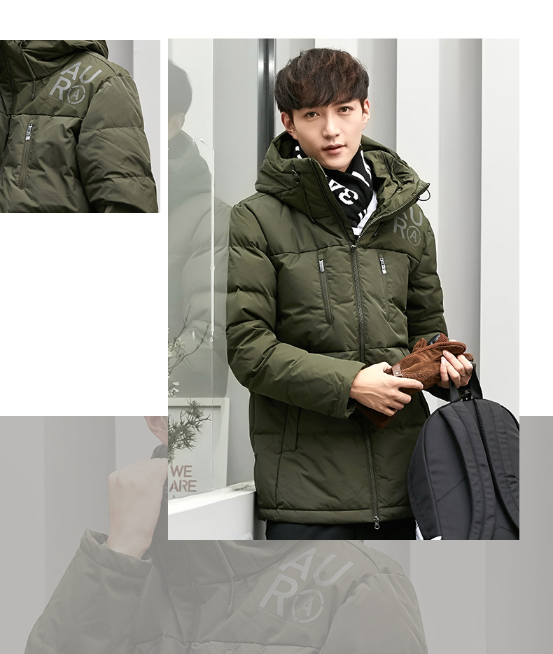 Anta nam xuống áo khoác mùa đông mới ấm windproof mùa đông áo khoác nam dày thoải mái thể thao áo sơ mi nam quần áo áo lông vũ