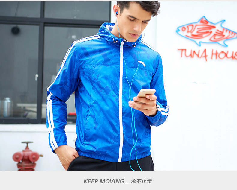Anta jacket nam 2018 xuân mới áo thể thao giản dị dệt mũ trùm đầu áo gió nam phần mỏng ao khoac the thao
