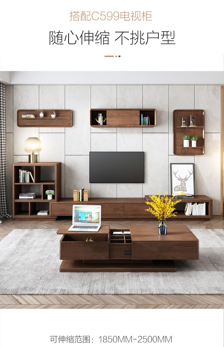 Bắc Âu nâng bàn cà phê hiện đại phong cách tối giản phòng khách quần thể đa chức năng ý tưởng nội thất căn hộ nhỏ kính thiên văn - Bàn trà bàn sofa