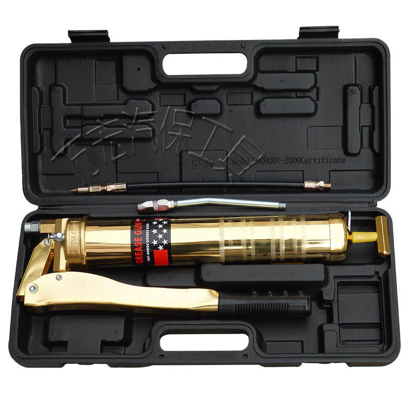 Boutique pipe yellow oil gun double-piston 600cc press-type yellow oil gun durable high pressure 12 angle manual yellow oil gun