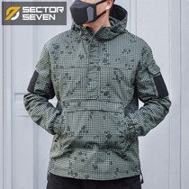 District 7 2023 printemps nouveau sweat-shirt tactique pull-over pour hommes en plein air décontracté résistant aux rayures veste fonctionnelle de ventilateur militaire