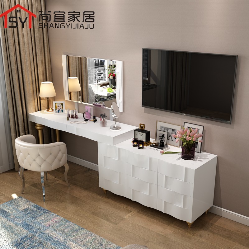 Bedroom Tv Cabinet Dresser Combination Paint Simple Modern Makeup