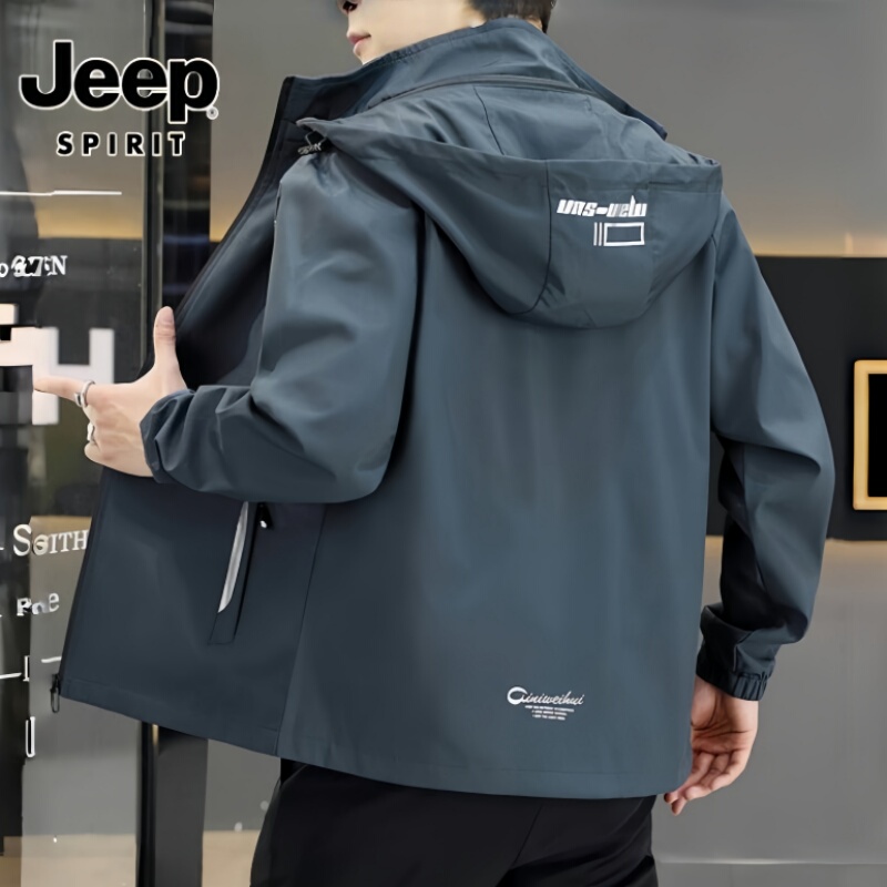 Jeep Spirit Jeep Jacket Men's Spring and Autumn 2026 New Trendy Brand Casual Loose Winter Velvet Jacket