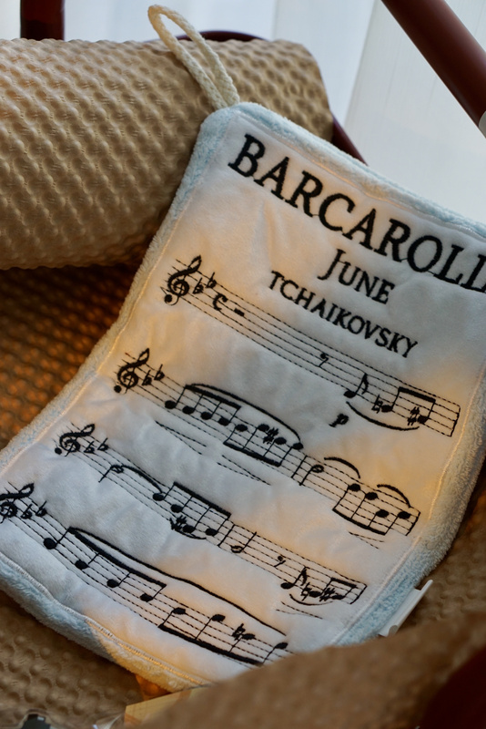 Original Design Music Score Handkerchief, Coral Fleece, Absorbent, Non-Shedding, Non-Fading, Household Hand Towel, June Boat Song, Spring