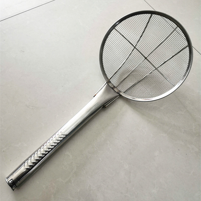 Colander large 5MM APERTURE deep-frying thickened oil oil leak hotel kitchen fishing spoon household stainless steel skimmer