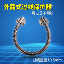 Door-through-line-over-wire protector metal wire-wire-protector wire-protection tube-control wire-crossing device