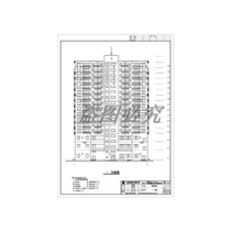 A 15-story shear wall structure commercial and residential building in a certain place. CAD drawings. Architectural dwg drawings.