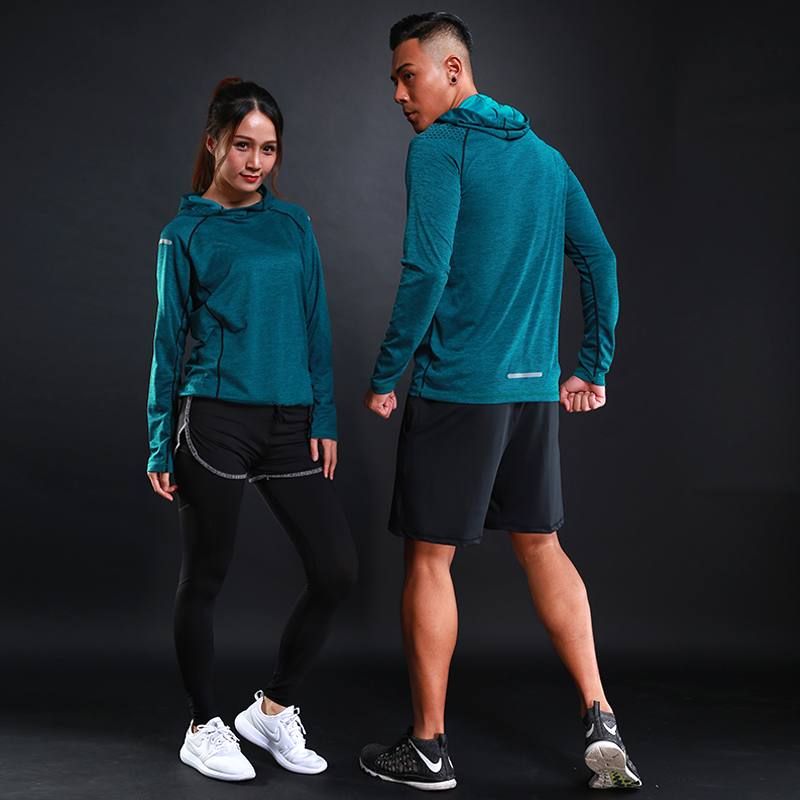 Fall and Winter Loose Sports Couple Men and Women Dry Training Couple Couple Running Fitness Couple Long Left