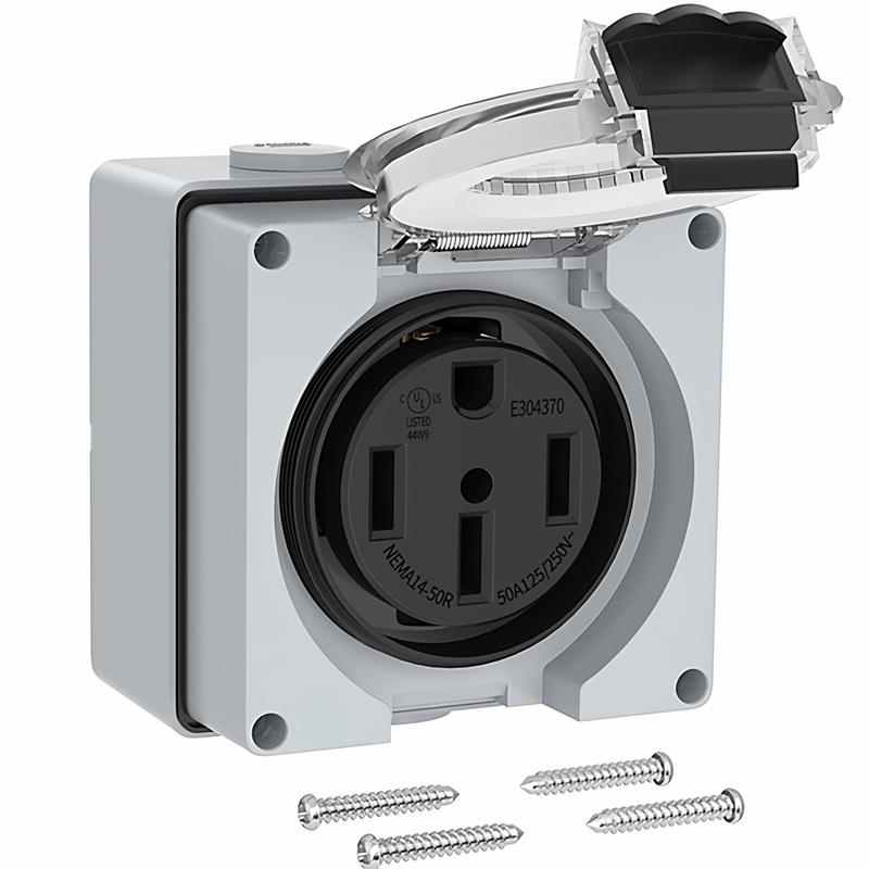 Nema14-50R Charging Pile Rv Outdoor Waterproof Socket Ip66 New Energy Vehicle Tesla Charging Socket