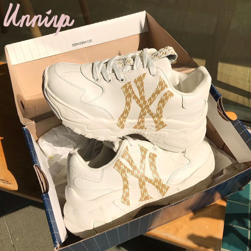 Korean MLB old shoes men and women the same casual retro small white shoes presbyopia heightening sneakers