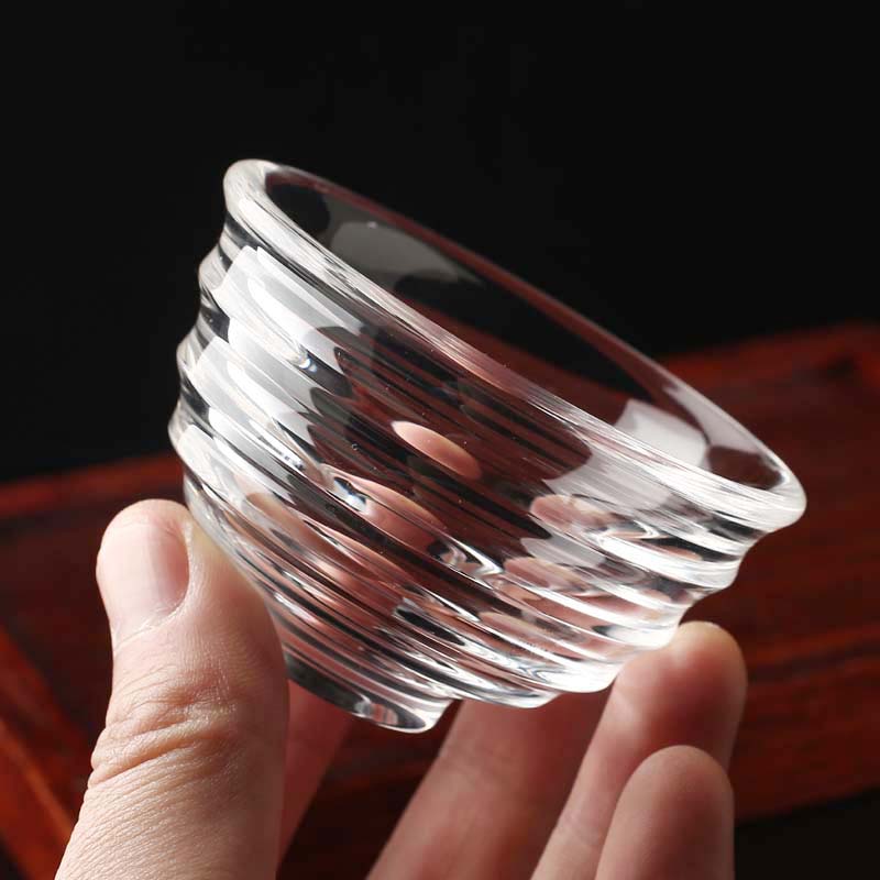 Natural crystal polished crystal Teacup Water cup goblet Transparent cup White crystal cup Spirits cup Health cup