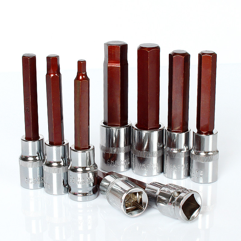 Industrial Class Big Fly 1 2 Press Fit Screwup Sleeve Head s2 Material 6 Corner Batch Head Wrench Garner 8mm14 5 6