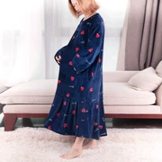 Mỡ MM200 kg cộng với chất béo dâu tây dài buông thả mùa thu và mùa đông siêu mềm san hô nhung cho bà bầu