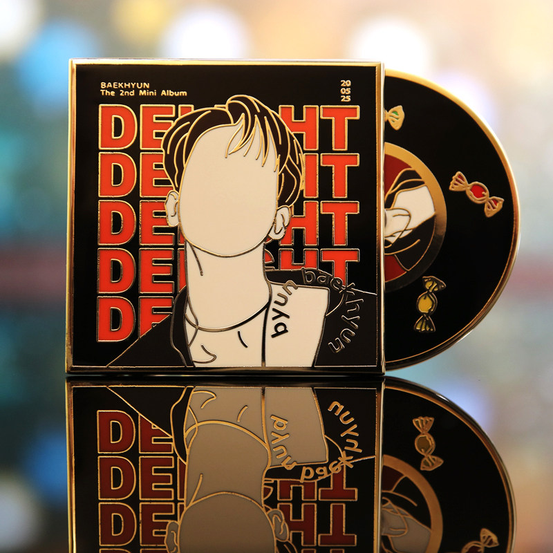 Byun Baekhyun 2nd SOLO Delight Candy Metal Badge Doll EXO Album Photo Card