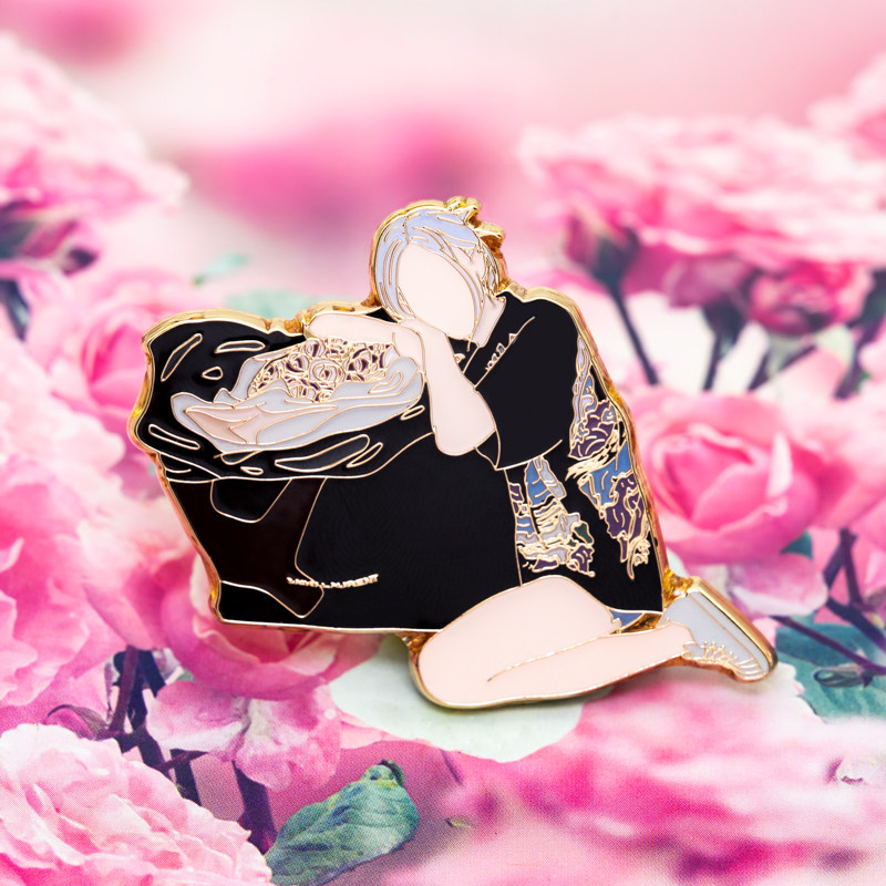 Blackpink Park Cat-in-Jinjinjinni Rose Rose Rose Rose Metal Badge with Park Cai-in-Ying Gift