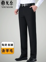 Демисезонные утепленные штаны, шерстяной костюм, свободный прямой крой