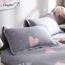 Gu Butterfly cotton pillowcase Cotton pillowcase a pair of 48*74 single pastoral flower section