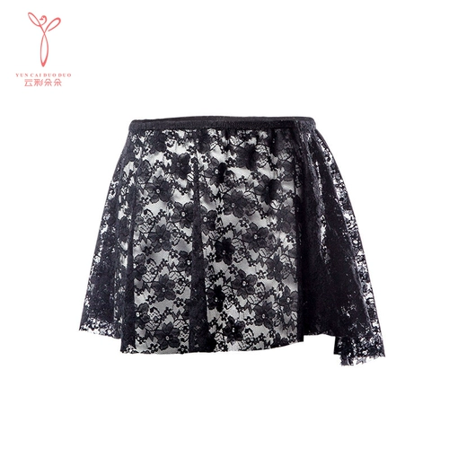 Кружевная летняя черная юбка на девочку