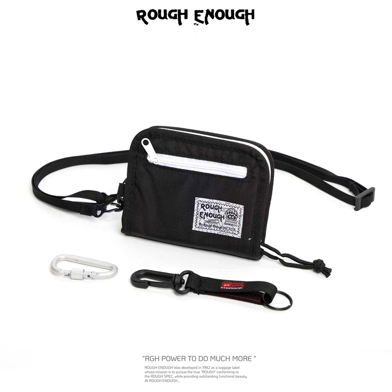 Rgh Trendy Canvas Zipper Card Holder with Lanyard, Portable Small Waterproof Men's Coin Purse Wallet with Multiple Card Slots Rgh Trendy Canvas Zipper Card Holder with Lanyard, Portable Small Waterproof Men's Coin Purse Wallet with Multiple Card Slots