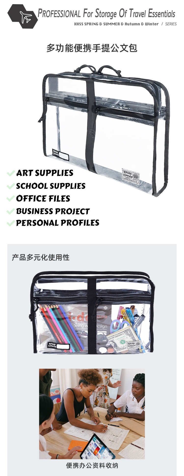 Transparent Document Bag Waterproof Large Capacity - Product image 7