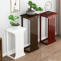 Living room fancy shelves indoor floor-standing shelves balcony solid wood hanging orchid green lotus pot stand Chinese fleshy shelf