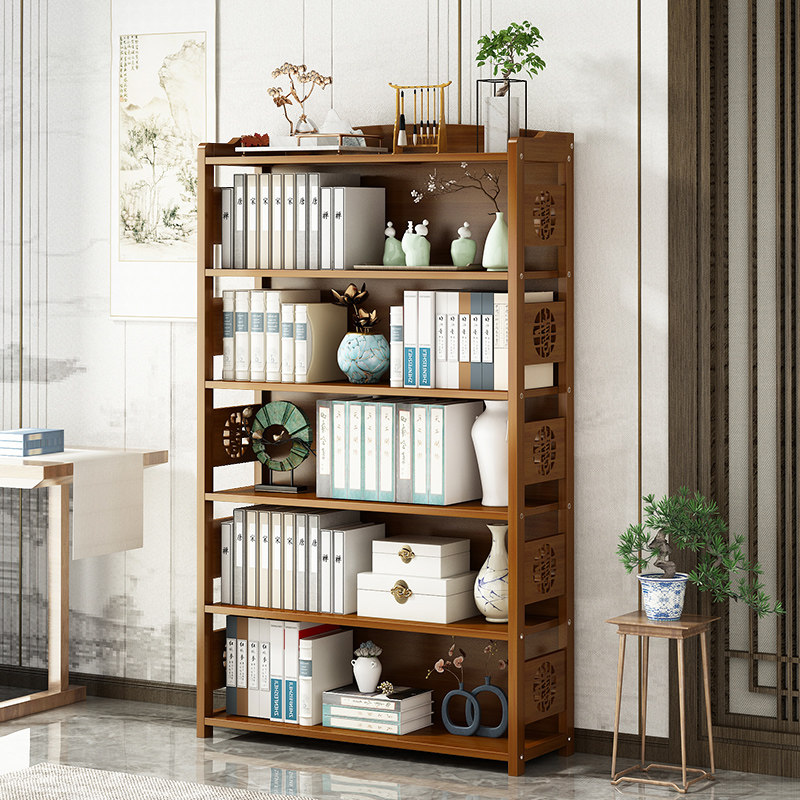 Simple Bookshelf Floor Shelve Shelf Home Children Student Plotbook Containing Stratigraphic Solid Wood Living Room Creative Bookcase Brief