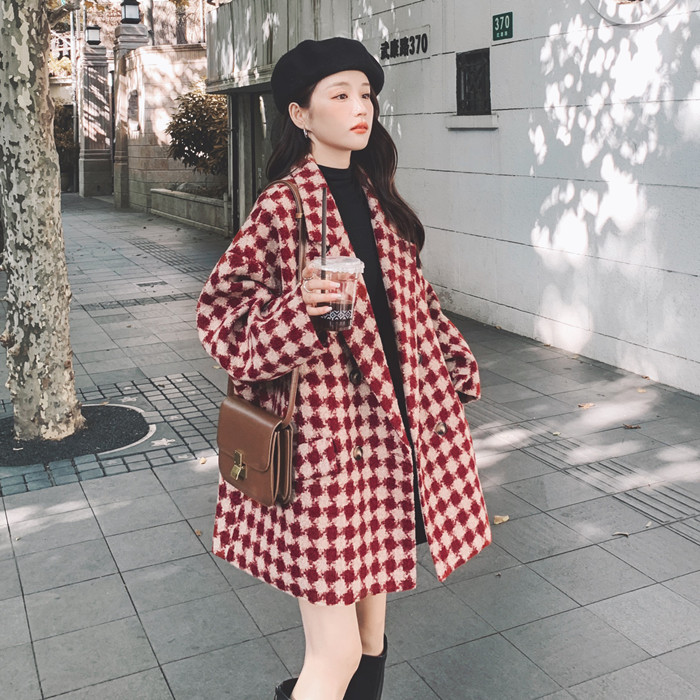 Retro woolen classic suit jacket, coat, French retro style Retro woolen classic suit jacket, coat, French retro style