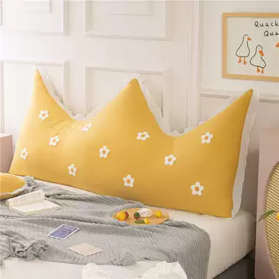 ins hipster Cotton Crown bedside cushion pillow bed cotton removable and washable single double home backrest
