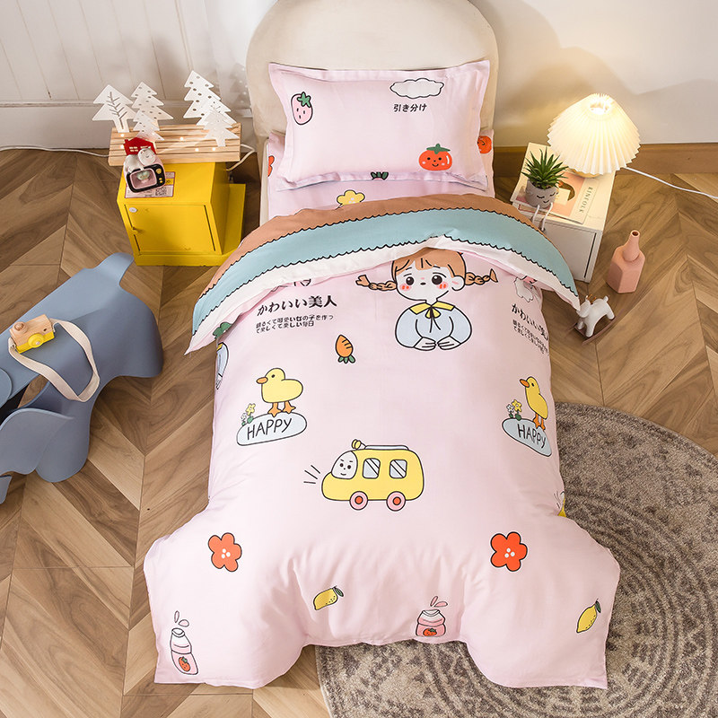 Cotton kindergarten quilt three-piece set children's nap special baby entering the park futon summer bedding duvet cover
