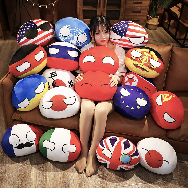 Poland Ball Pillow Boy Soviet Doll Plush Toy Pendant World Beautiful Ball China Pillow Doll Toy