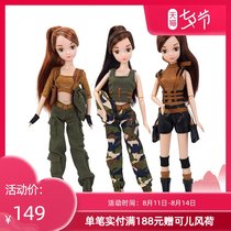 Kerr doll military style Li fan color style 70th anniversary edition military uniform modeling girl toy 99043