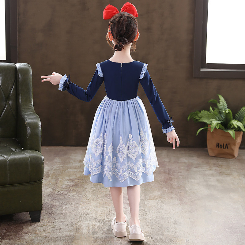 Princess Esha Princess Dress Girl Spring Dress 2022 New Love Sand Ice Chic Edge Birthday Gown Aysha Ocean Dress Spring Autumn