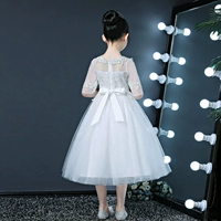 Váy dạ hội cho bé váy cưới công chúa đầm xuân và mùa thu mới váy nhỏ catwalk váy piano váy đi tiệc trẻ em đẹp