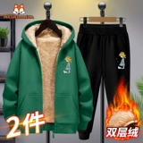 Утепленная зимняя куртка, бархатная толстовка, форма, пуховик, детская одежда, подходит для подростков, в западном стиле