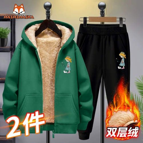 Утепленная зимняя куртка, бархатная толстовка, форма, пуховик, детская одежда, подходит для подростков, в западном стиле