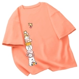 Хлопковая футболка с коротким рукавом, детская приятная телу тонкая летняя одежда, коллекция 2021, детская одежда, в корейском стиле, в западном стиле