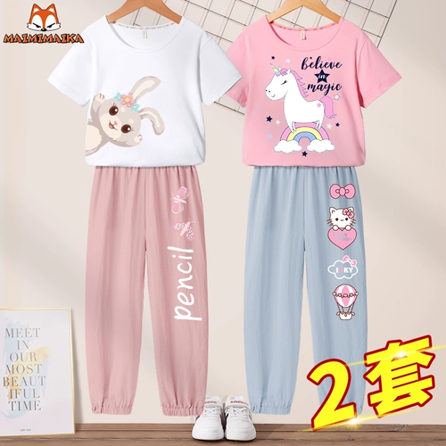 Летний детский комплект, спортивная летняя одежда, коллекция 2022, подходит для подростков, короткий рукав, детская одежда, в западном стиле