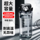 Large capacity water cup with straw, high temperature resistant