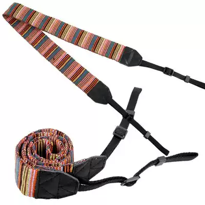 Photography single-eye camera shoulder strap color pinstripe ethnic style camera holding baby bag