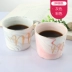 Cốc cà phê Cốc gốm Cốc cà phê nhỏ Châu Âu sang trọng Ins Cặp đôi Mug Nhà Chòm sao Văn phòng Cup - Cà phê